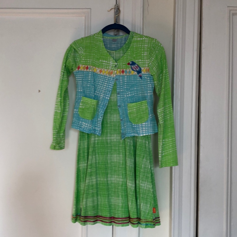 Oilily cotton jersey dress with matching jacket